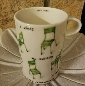 Rae Dunn French sketch tall chair mug
